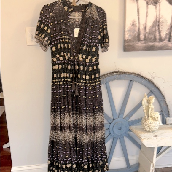 ⭐️NWT Free People Rare Feeling Pleated Maxi Dress⭐️ - Picture 6 of 11